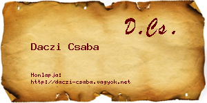 Daczi Csaba névjegykártya
