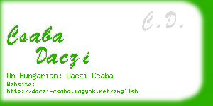 csaba daczi business card